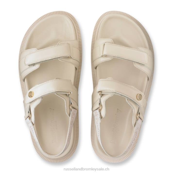 blanc 8BN6373 femmes Russell And Bromley sandale à semelle crantée trax