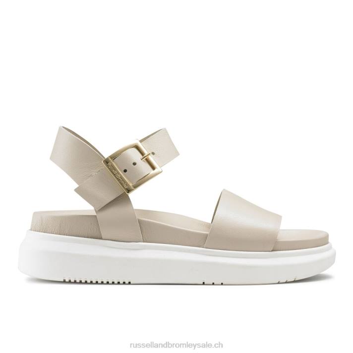 blanc 8BN6384 femmes Russell And Bromley sandales Miramar épaisses à plateforme