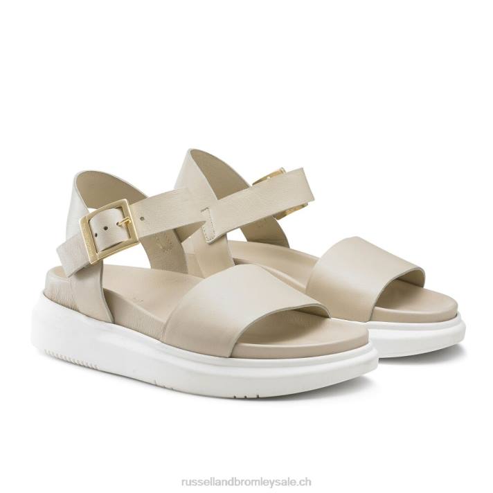 blanc 8BN6384 femmes Russell And Bromley sandales Miramar épaisses à plateforme