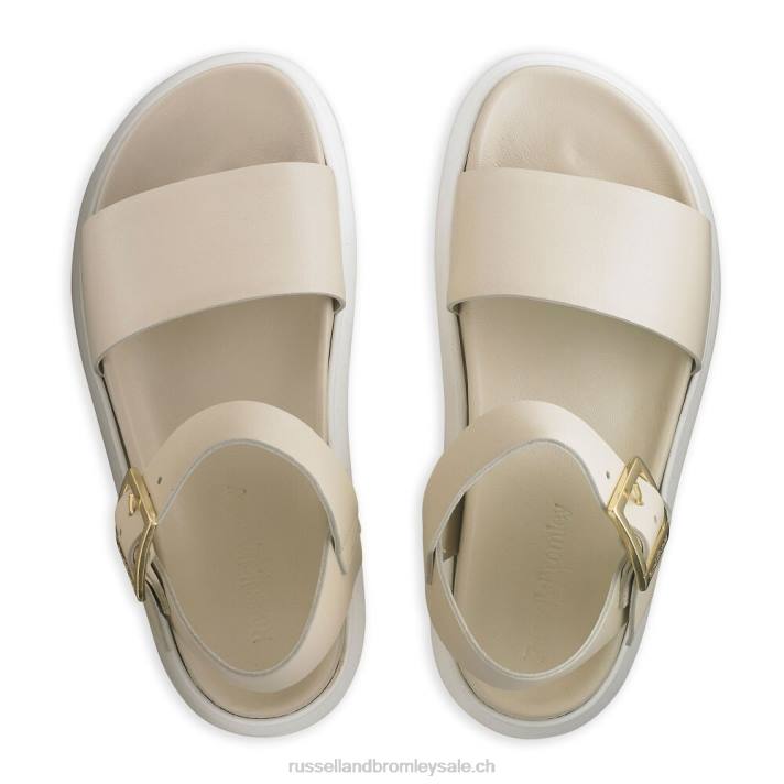 blanc 8BN6384 femmes Russell And Bromley sandales Miramar épaisses à plateforme