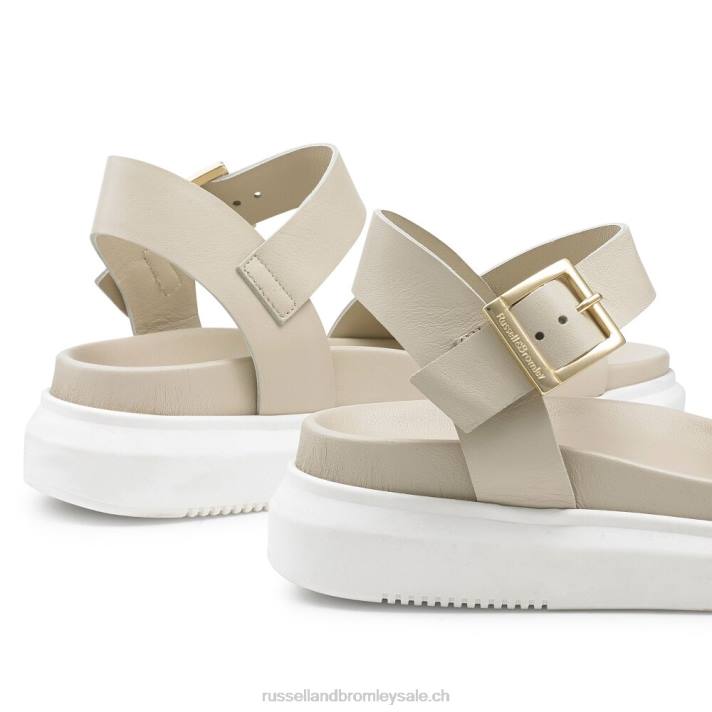 blanc 8BN6384 femmes Russell And Bromley sandales Miramar épaisses à plateforme
