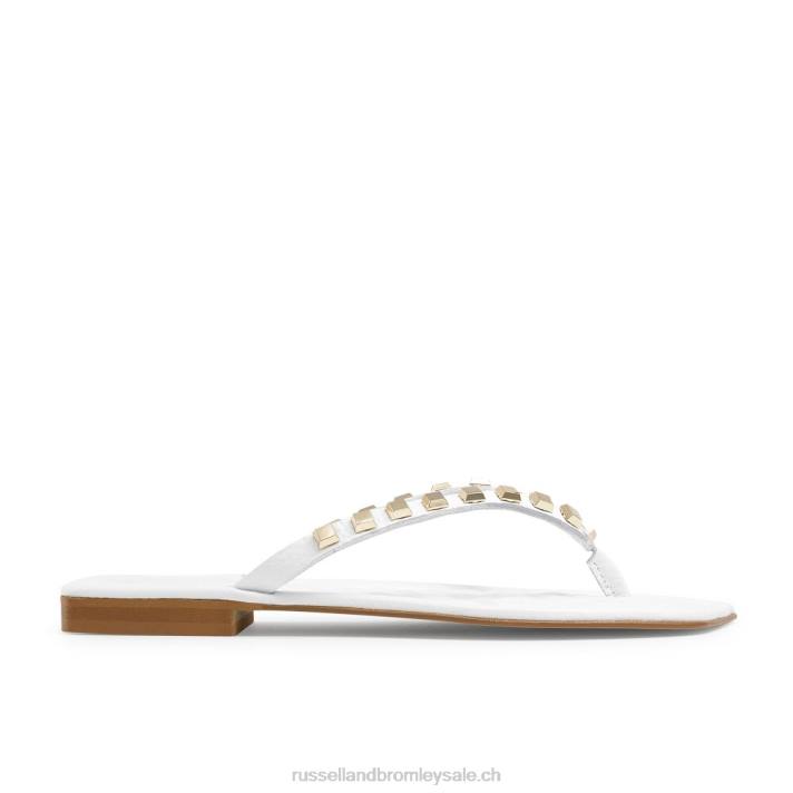 blanc 8BN6410 femmes Russell And Bromley sandale cairo à bout clouté