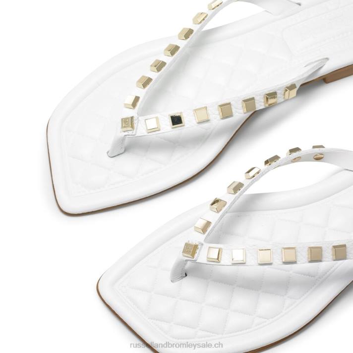 blanc 8BN6410 femmes Russell And Bromley sandale cairo à bout clouté