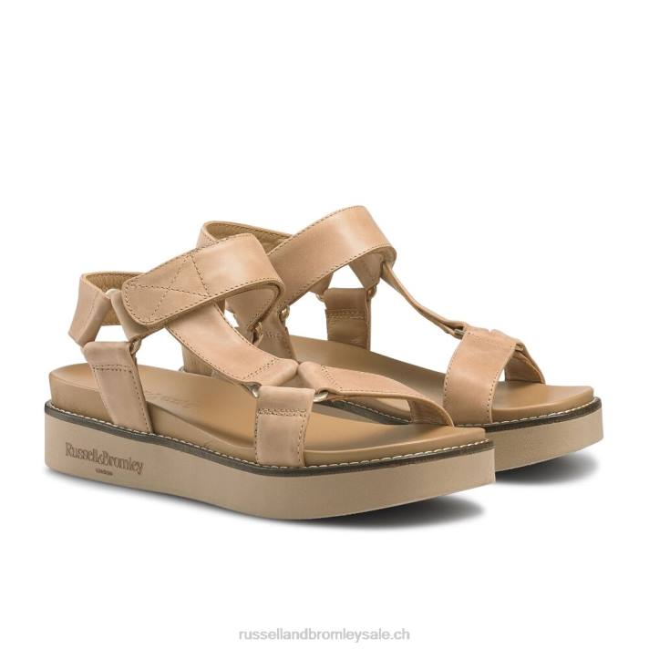 bronzer 8BN6376 femmes Russell And Bromley sandale à bride velcro atlanta