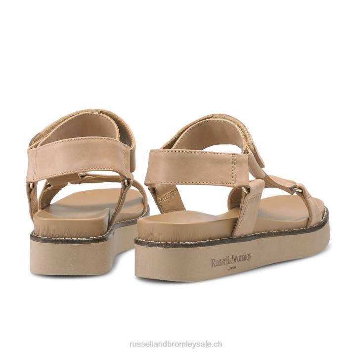 bronzer 8BN6376 femmes Russell And Bromley sandale à bride velcro atlanta