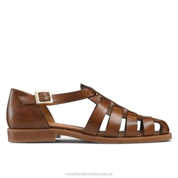 brun 8BN6383 femmes Russell And Bromley sandale pêcheur siracuse