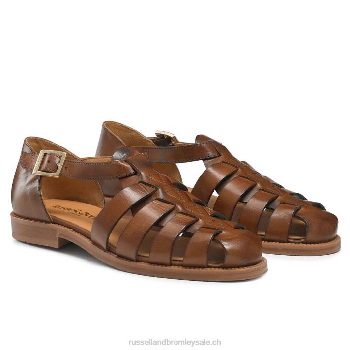brun 8BN6383 femmes Russell And Bromley sandale pêcheur siracuse