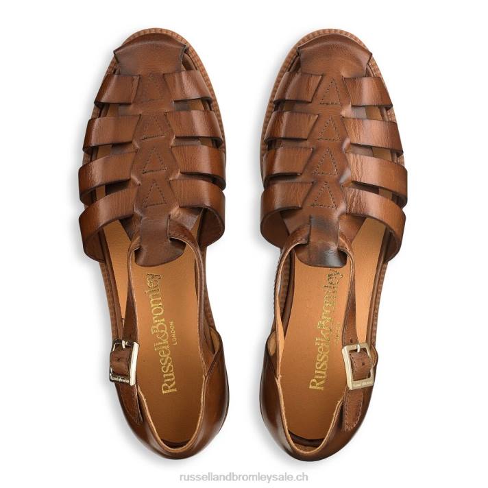 brun 8BN6383 femmes Russell And Bromley sandale pêcheur siracuse