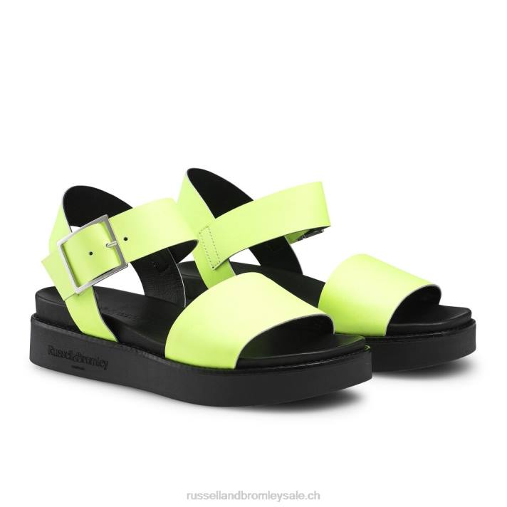 jaune 8BN6388 femmes Russell And Bromley boston sandales sportives à plateforme