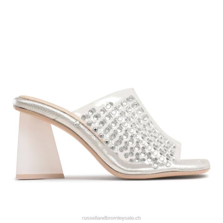 métallique 8BN6164 femmes Russell And Bromley mule en plexiglas zeus