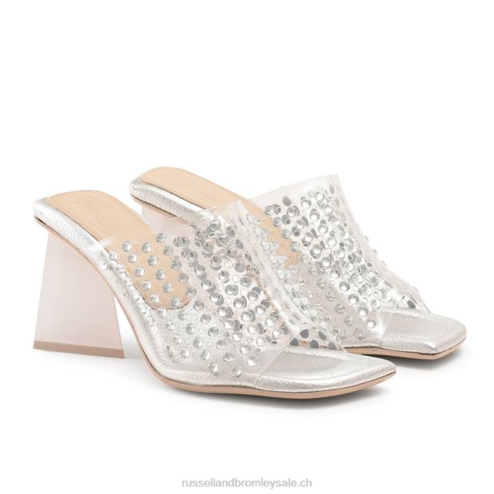 métallique 8BN6164 femmes Russell And Bromley mule en plexiglas zeus