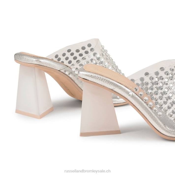 métallique 8BN6164 femmes Russell And Bromley mule en plexiglas zeus