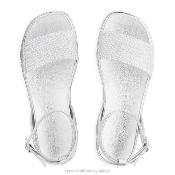 métallique 8BN6403 femmes Russell And Bromley sandale à assise plantaire diamante miami