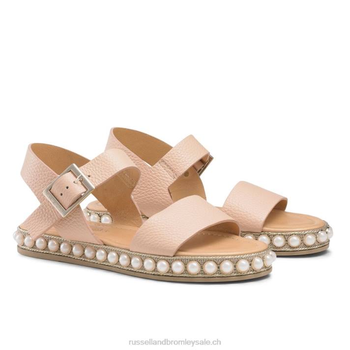 neutre 8BN6386 femmes Russell And Bromley sandale perlée en deux parties pearljam