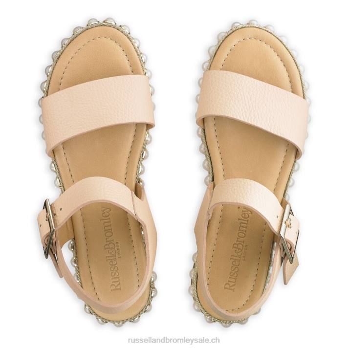 neutre 8BN6386 femmes Russell And Bromley sandale perlée en deux parties pearljam