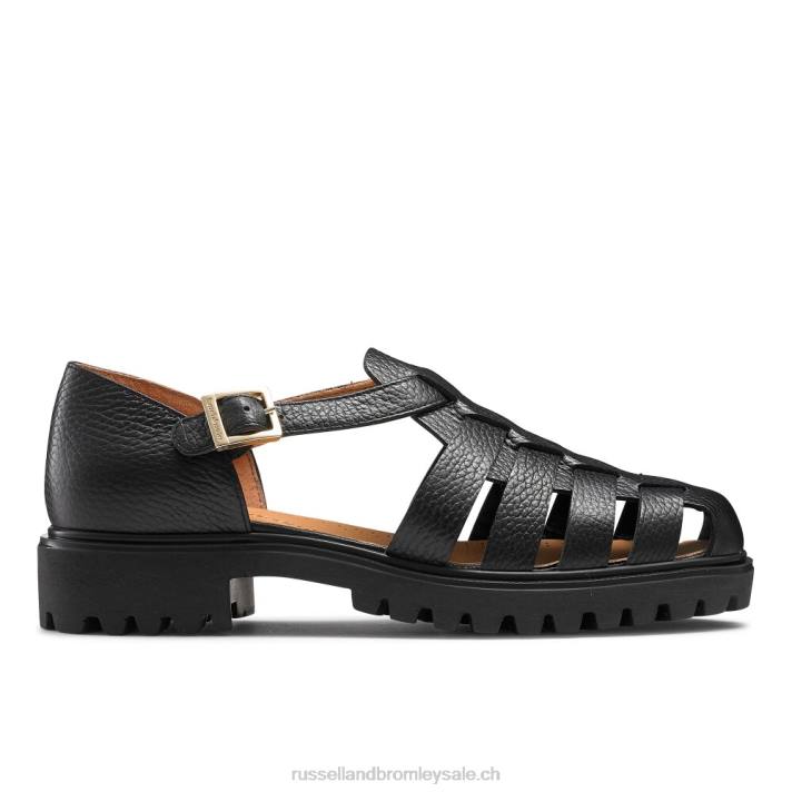 noir 8BN6248 femmes Russell And Bromley sandale de pêcheur sicily chunky