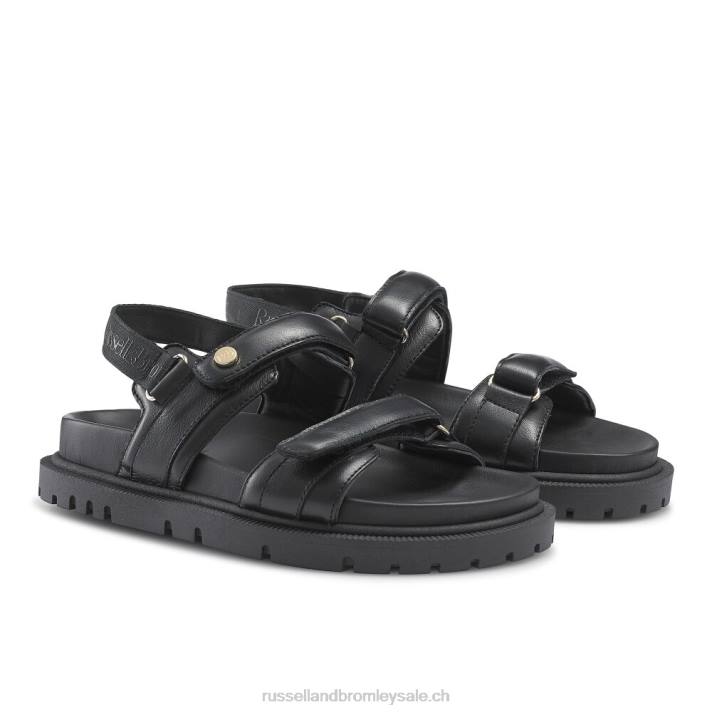 noir 8BN6374 femmes Russell And Bromley sandale à semelle crantée trax