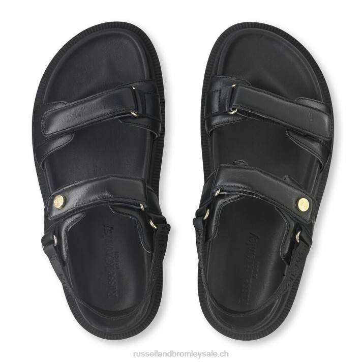 noir 8BN6374 femmes Russell And Bromley sandale à semelle crantée trax