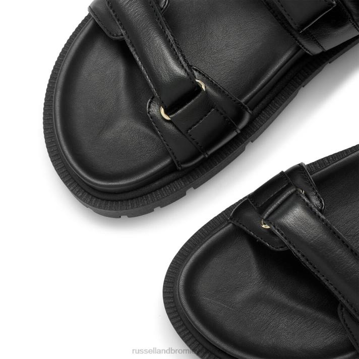 noir 8BN6374 femmes Russell And Bromley sandale à semelle crantée trax