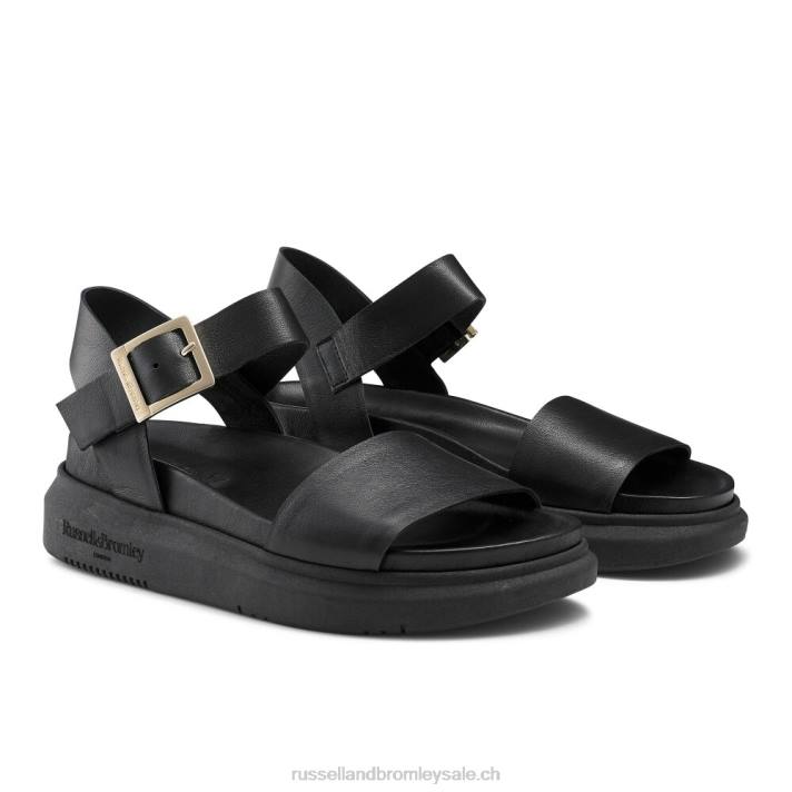 noir 8BN6378 femmes Russell And Bromley sandales Miramar épaisses à plateforme