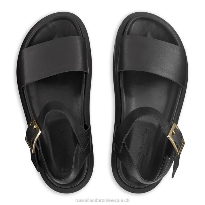 noir 8BN6378 femmes Russell And Bromley sandales Miramar épaisses à plateforme