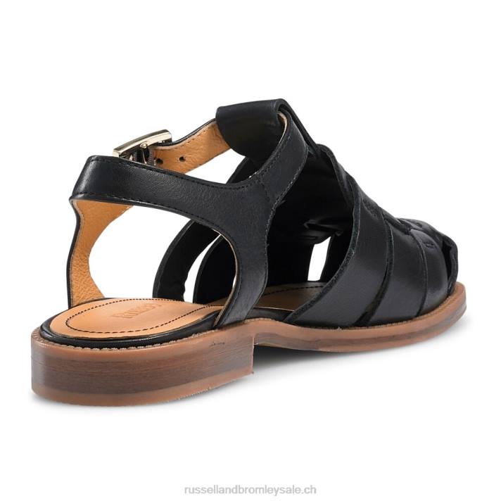 noir 8BN6382 femmes Russell And Bromley lucca pêcheur à dos ouvert