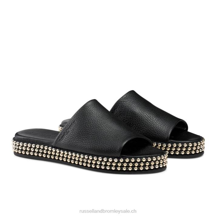 noir 8BN6399 femmes Russell And Bromley mule plate-forme tirelire