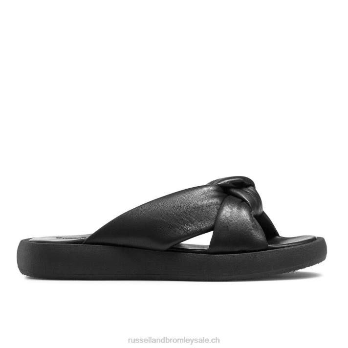 noir 8BN6400 femmes Russell And Bromley sandale mule à nœud dallas
