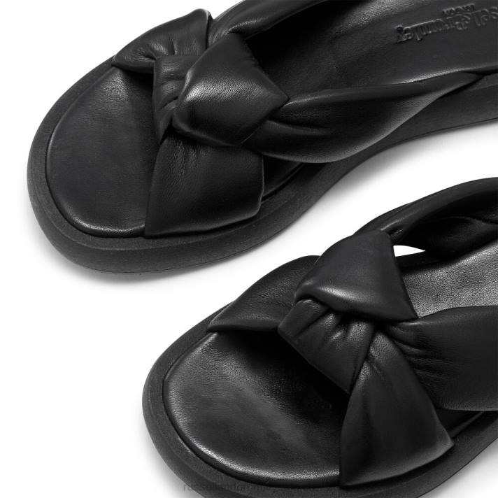 noir 8BN6400 femmes Russell And Bromley sandale mule à nœud dallas