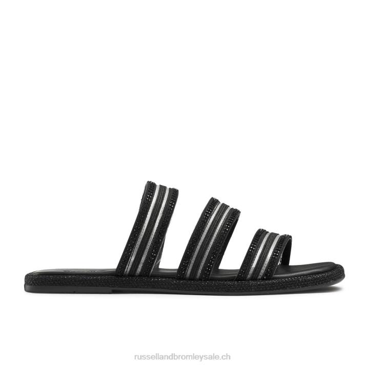 noir 8BN6415 femmes Russell And Bromley mule cosmique à ornements