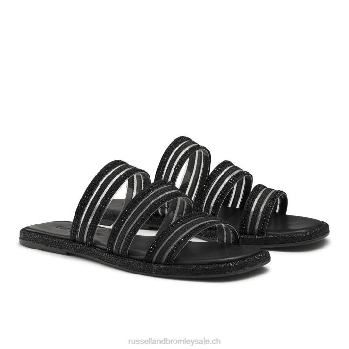 noir 8BN6415 femmes Russell And Bromley mule cosmique à ornements