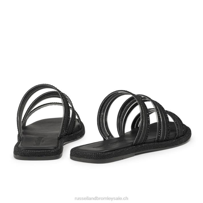 noir 8BN6415 femmes Russell And Bromley mule cosmique à ornements