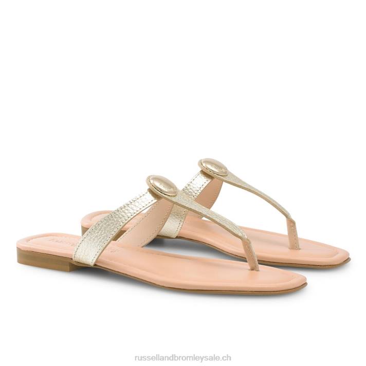 or 8BN6392 femmes Russell And Bromley lauretta string orteil à garniture de disque