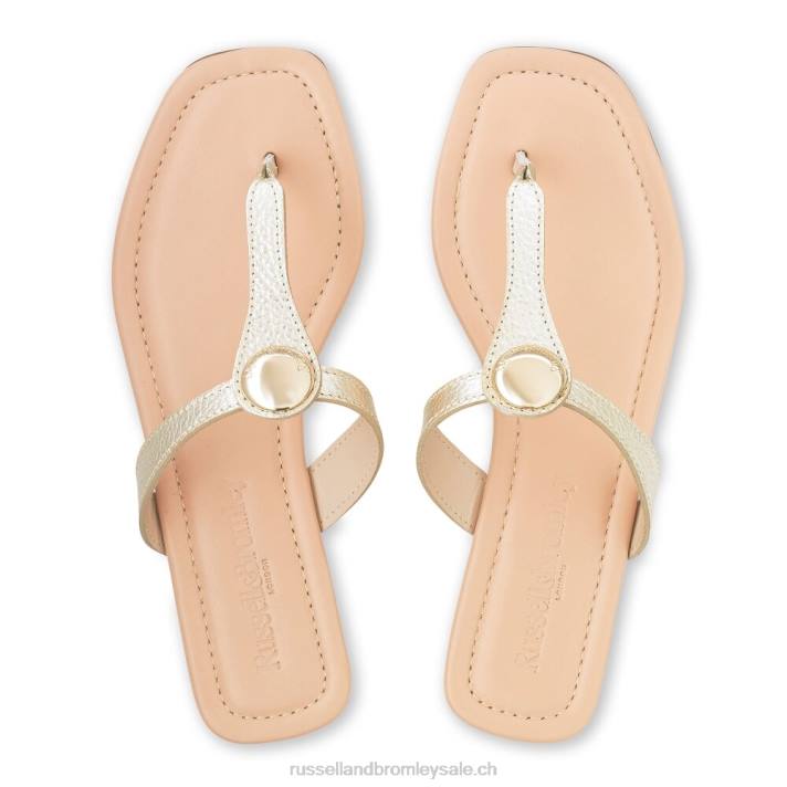 or 8BN6392 femmes Russell And Bromley lauretta string orteil à garniture de disque