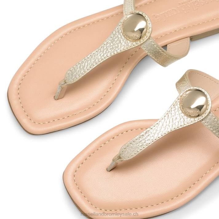 or 8BN6392 femmes Russell And Bromley lauretta string orteil à garniture de disque