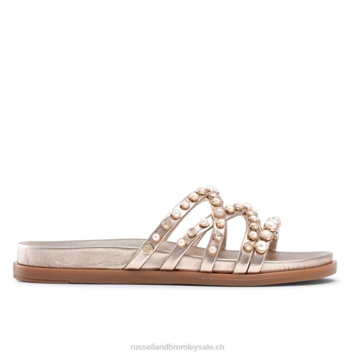 or 8BN6405 femmes Russell And Bromley mule ornée de fantaisie