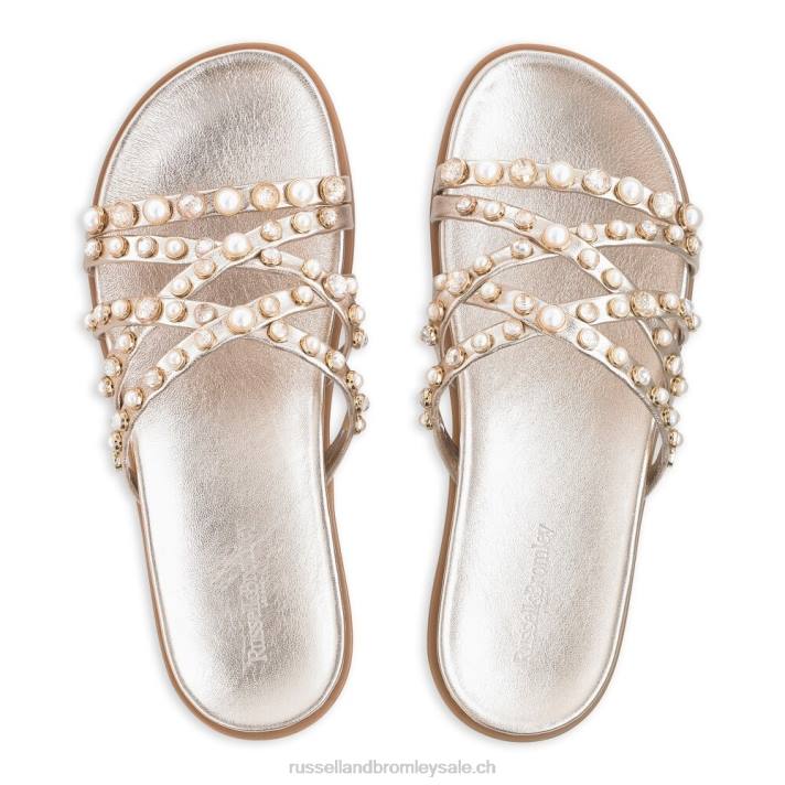 or 8BN6405 femmes Russell And Bromley mule ornée de fantaisie