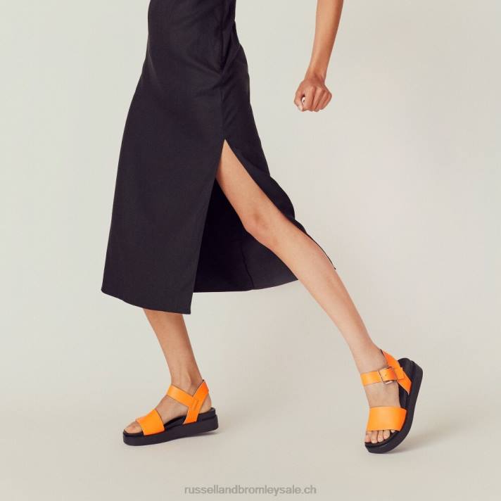 orange 8BN6387 femmes Russell And Bromley boston sandales sportives à plateforme
