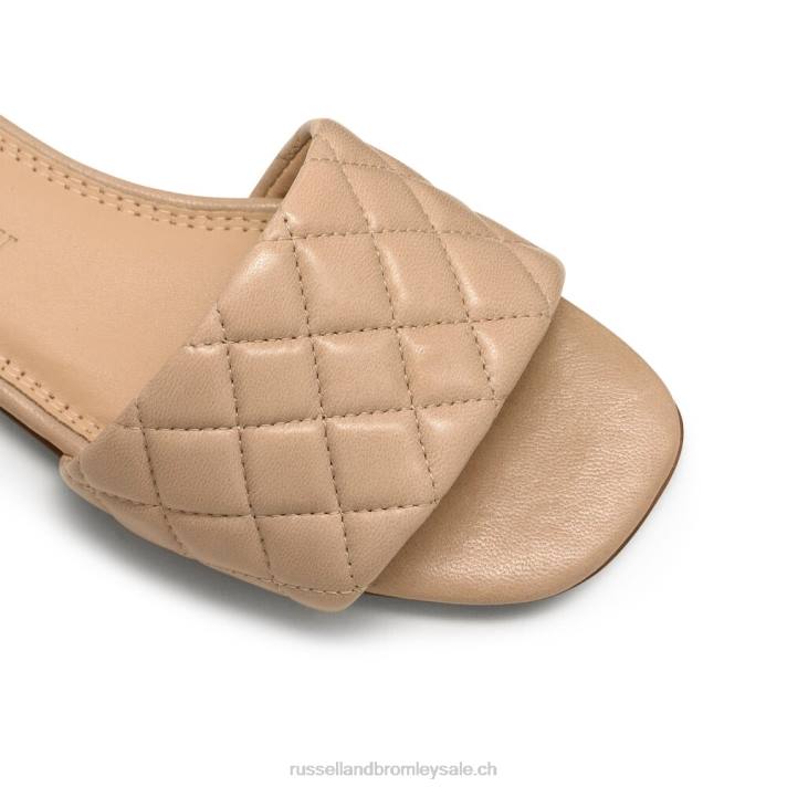 rose 8BN6396 femmes Russell And Bromley quiltmule mule plate matelassée