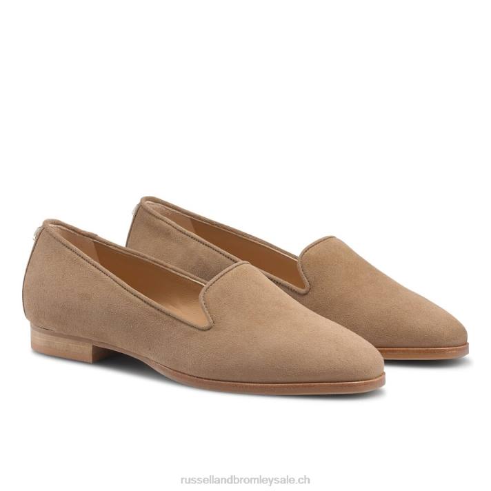 beige 8BN6223 femmes Russell And Bromley fumer pantoufle robe plat