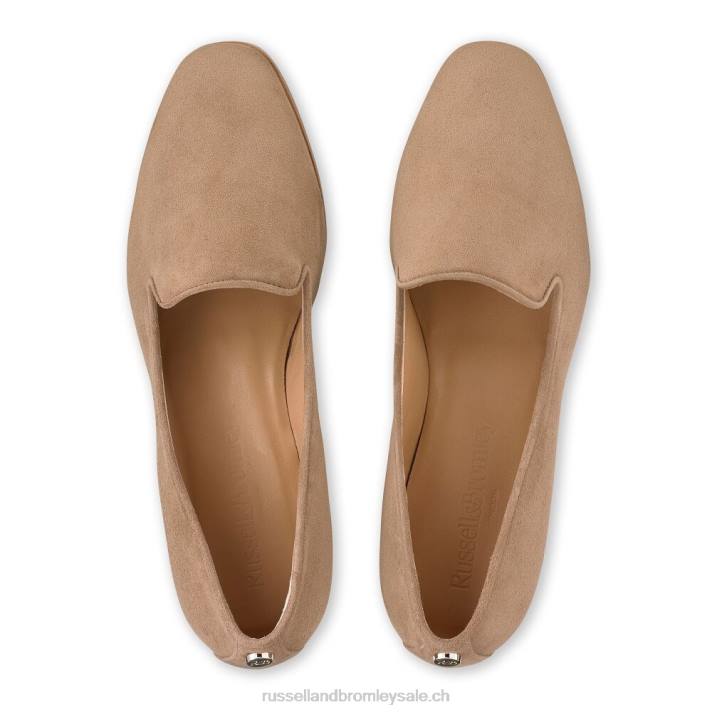 beige 8BN6223 femmes Russell And Bromley fumer pantoufle robe plat
