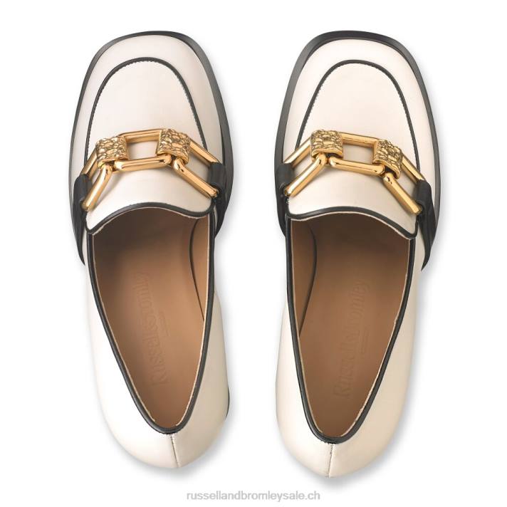 blanc 8BN6108 femmes Russell And Bromley mocassins à plateforme runtheworld