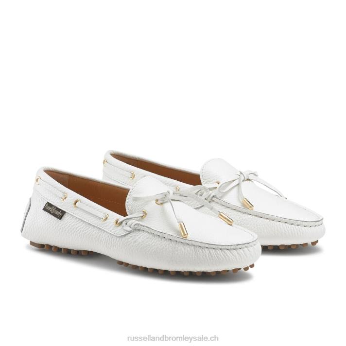blanc 8BN6232 femmes Russell And Bromley pilote de garniture d\'arc strada