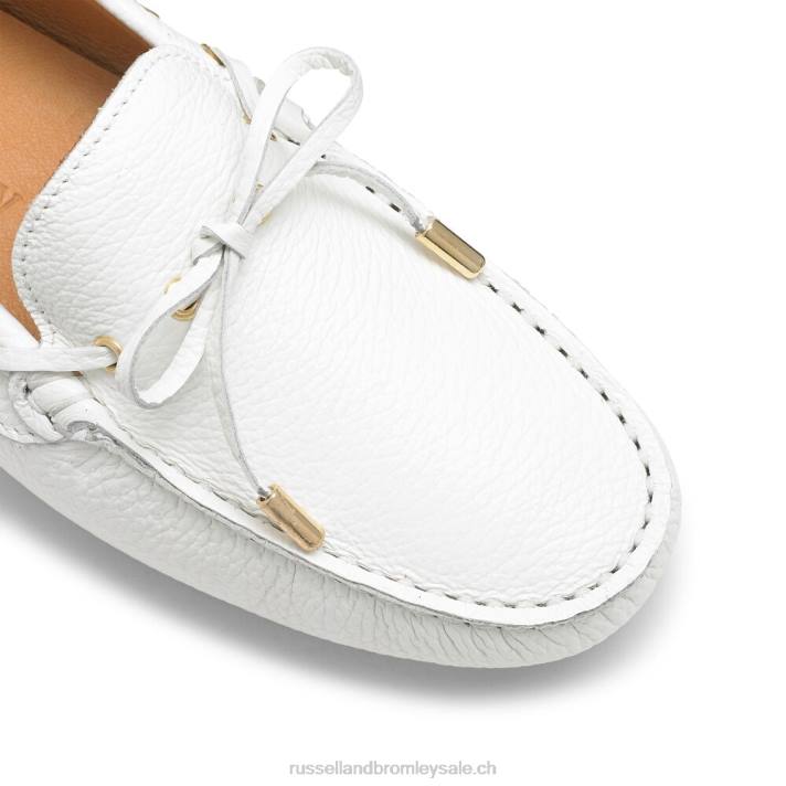 blanc 8BN6232 femmes Russell And Bromley pilote de garniture d\'arc strada