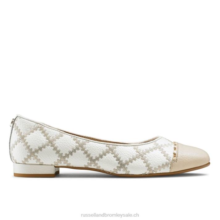 blanc 8BN6250 femmes Russell And Bromley ballerine boulevard2