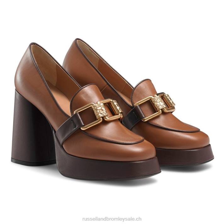 bronzer 8BN6107 femmes Russell And Bromley mocassins à plateforme runtheworld