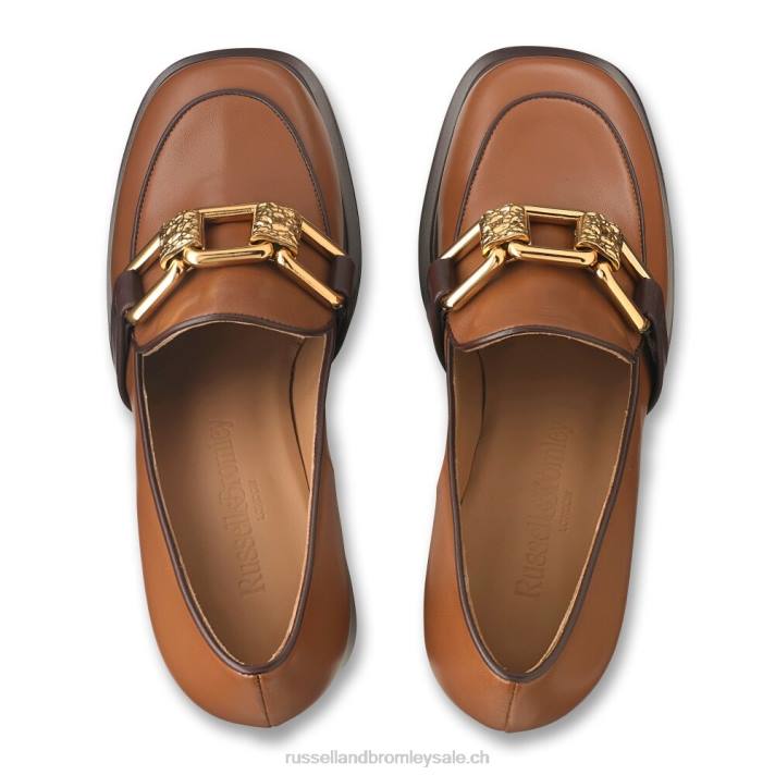 bronzer 8BN6107 femmes Russell And Bromley mocassins à plateforme runtheworld