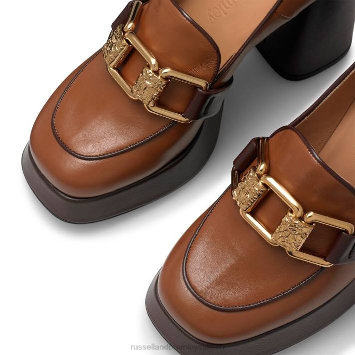 bronzer 8BN6107 femmes Russell And Bromley mocassins à plateforme runtheworld