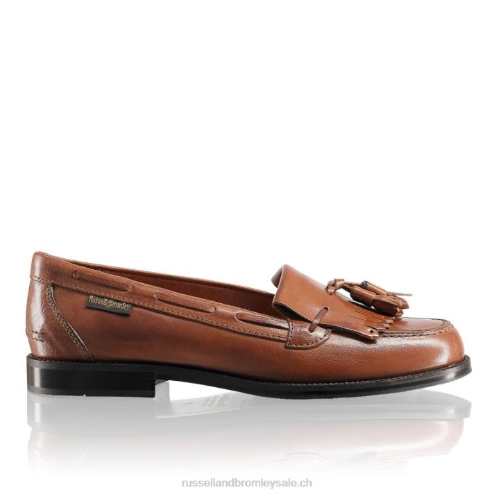 bronzer 8BN6191 femmes Russell And Bromley mocassins à pampilles chester