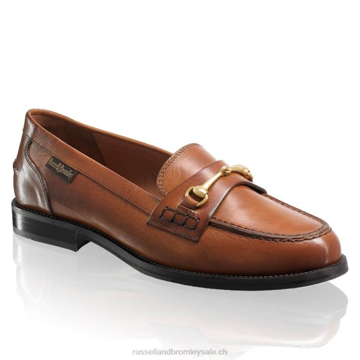 bronzer 8BN6193 femmes Russell And Bromley mocassins brewster à mors